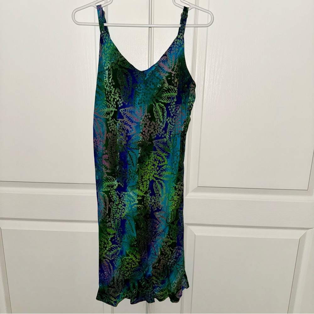Tropical Tantrum Green and Blue Dress